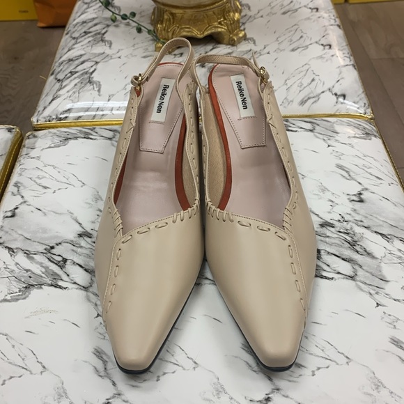 Reike Nen Tan Leather Slingback Mules Size 40/US 9.5 Heel Height 2.5” - Picture 7 of 16